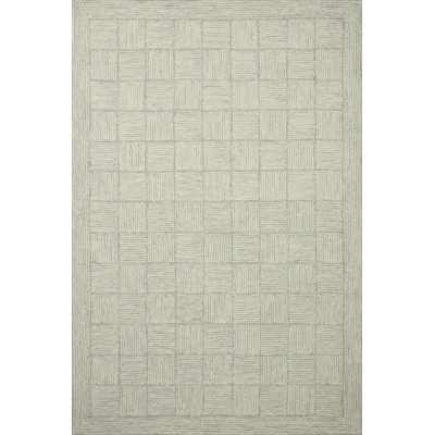 Tapis contemporain argenté / bleu ciel Chris x Lofi Julia x Loloi Francis par Chris