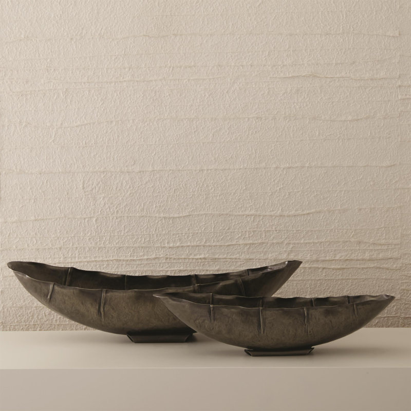 Larkin Bowl-Antique Nickel, 7" H x 8" W x 26.62" D