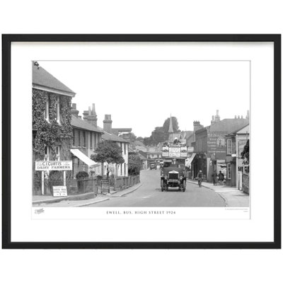 Ewell, Bus, High Street 1924 by Francis Frith - Single Picture Frame Print