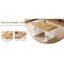 Table de salle à manger pour 4 personnes, table 55 po x 31,5 po, texture bois, chaises blanches, pieds en métal argenté, coussin respirant - patins