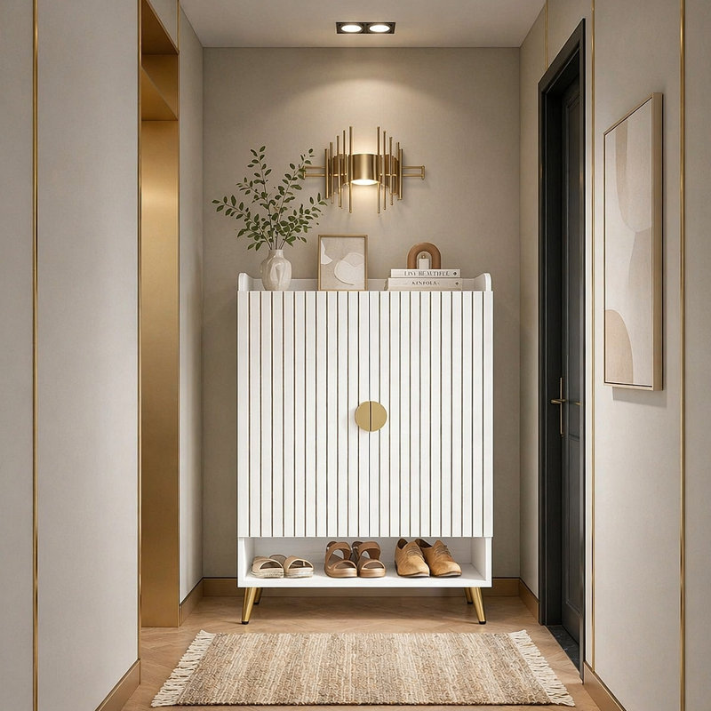 Rangement pour chaussures spacieux, armoire à chaussures de style moderne