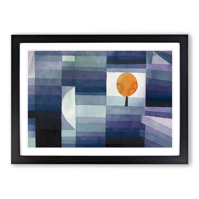 The Harbinger of Autumn by Paul Klee - Picture Frame Painting, 48cm H x 65cm W x 2cm D, Black