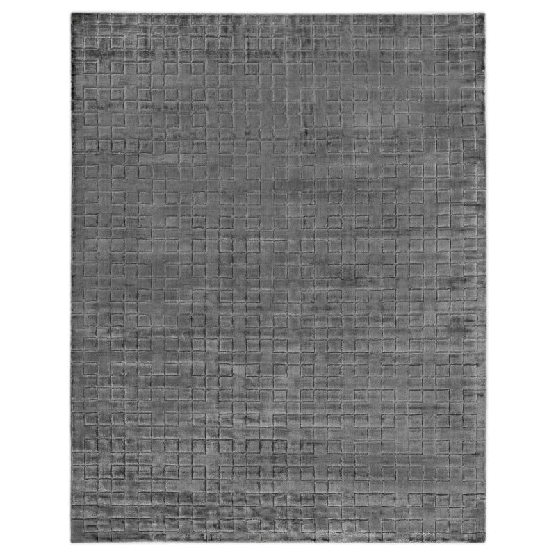 Smooch Geometric Area Rug in Dark Gray, Rectangle 6' x 9'