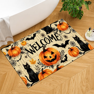 Tapis d'entrée antidérapant pour l'entrée d'Halloween