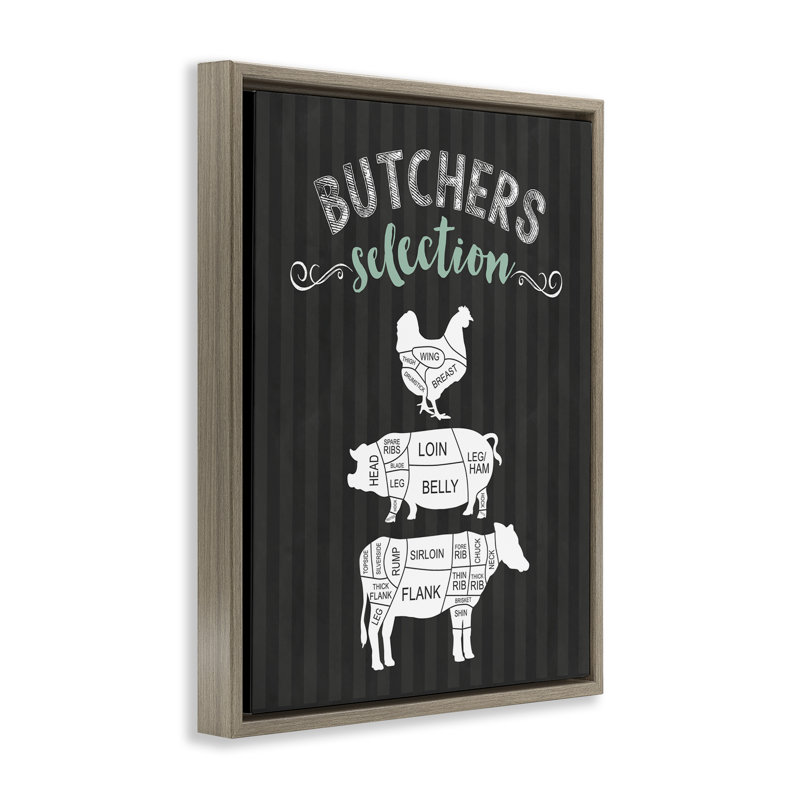 Cadre flottant Butchers, H 31 po x l 25 po, Cadre flottant orme Montalcino