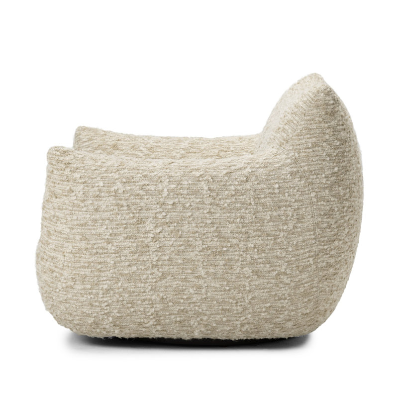 Margot Swivel Armchair, Solema Cream Boucle