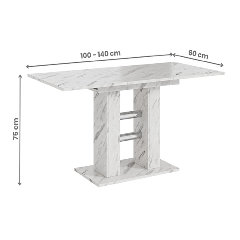 Wild Mini 100-140Cm – Marble, White