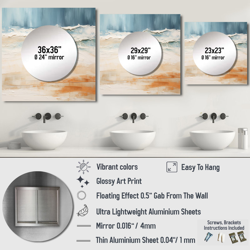 Décoration murale pour la chambre à coucher Gorri Beach, 29 po x 29 po