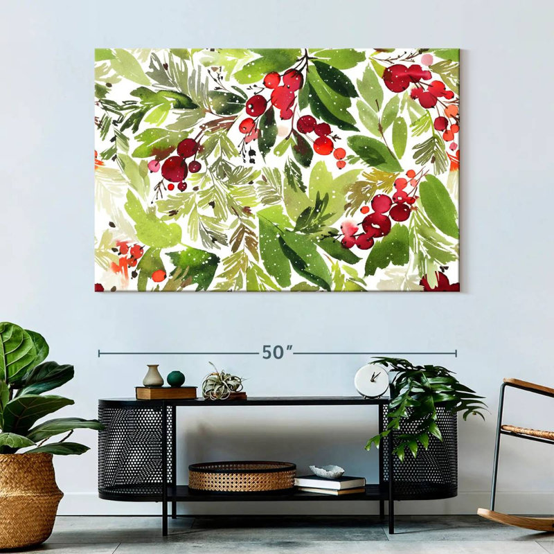 Harnek Holiday Spruce And Berries, 34" H x 51" W