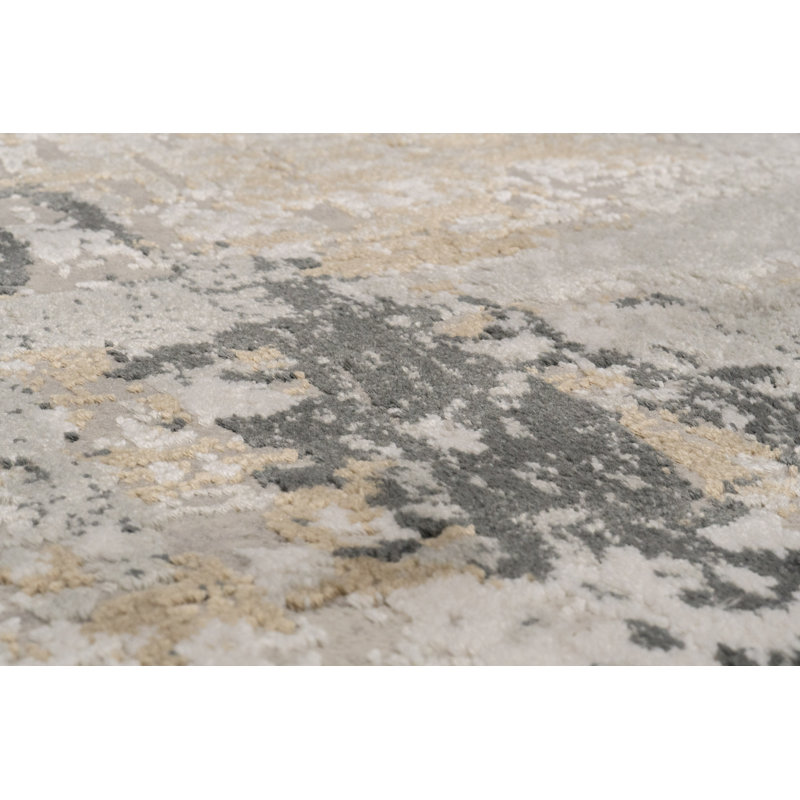 Tapis beige / ivoire à motif abstrait Shaniya, Rectangle 9 pi 2 po x 12 pi 10 po
