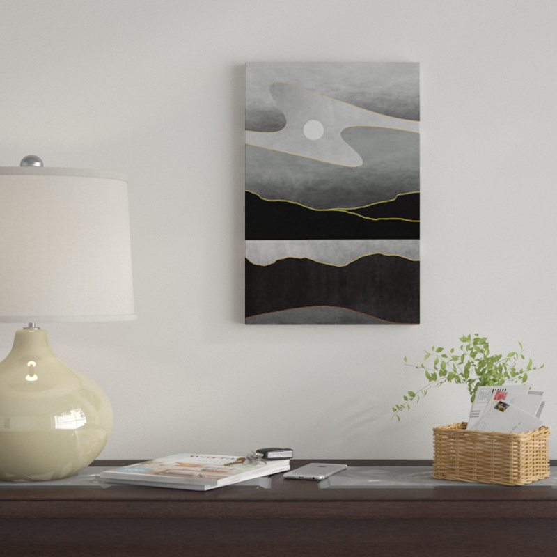 «Minimal Landscape VII», impression sur toile, H 12 po x l 8 po x P 0,75 po, Pas de tapis, Toile tendue