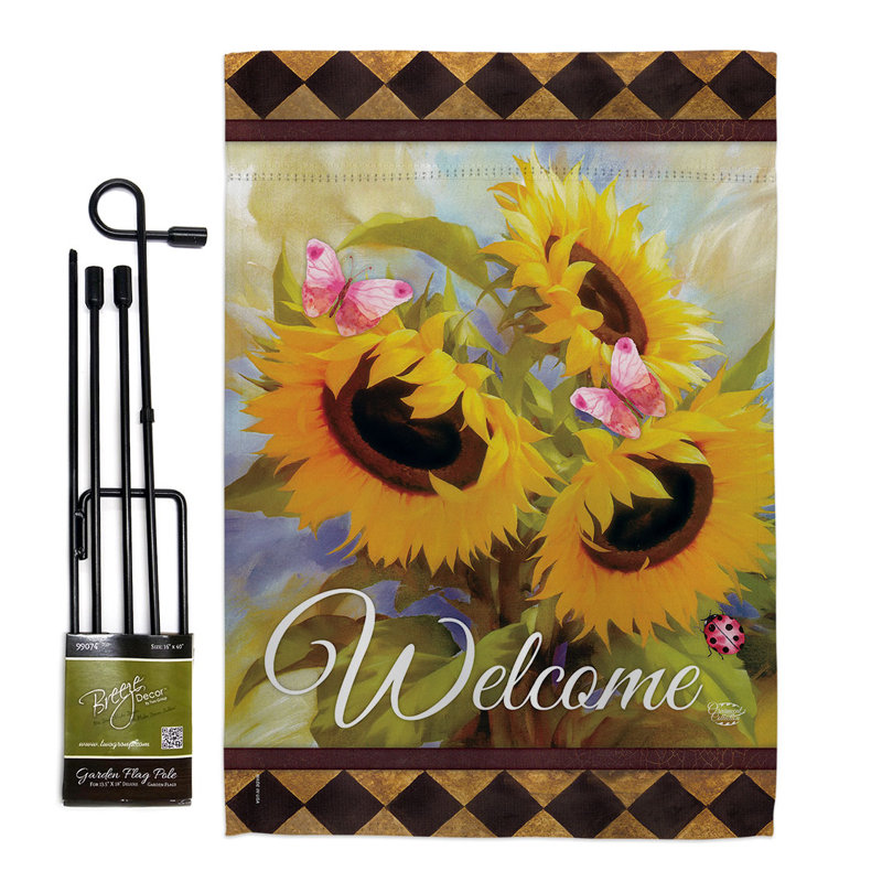 Double Sided 18.5'' H x 13'' W Polyester Flag Set