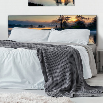 Kasima - Landscape Lake Upholstery Panel Headboard