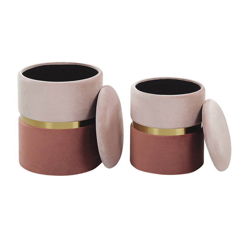 Manufactured Wood Accent Stool, Pink