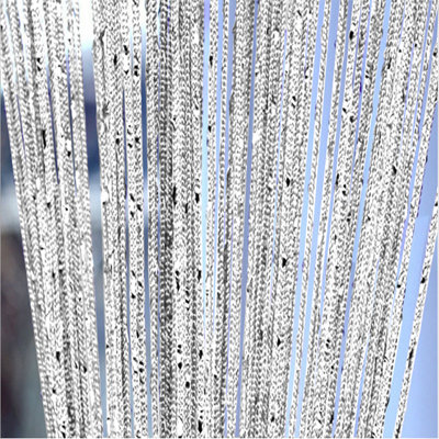 TRIXES Dew Drop Door String Curtain - White | Decorative Glitter Screen Room Divider | 200cms Drop x 90cms Wide