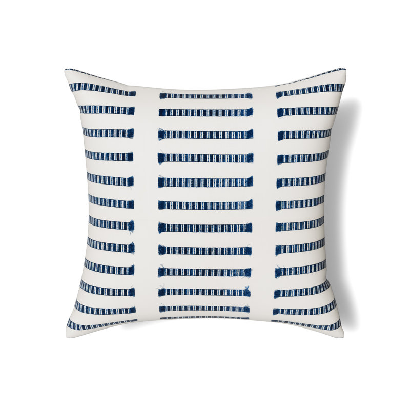 Latera Pillow, White-Blue, 24" x 24"