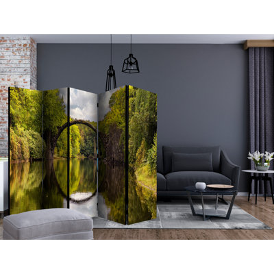 Chastain 225 cm W x 172 cm H 5 - Panel Folding Room Divider