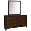 Commode 6 tiroirs avec miroir Bismark