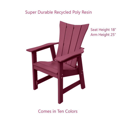 Chaise Adirondack en plastique Wyano