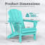 Chaise de foyer d'extérieur pliable en PEHD pour l'extérieur Adirondack-923586925
