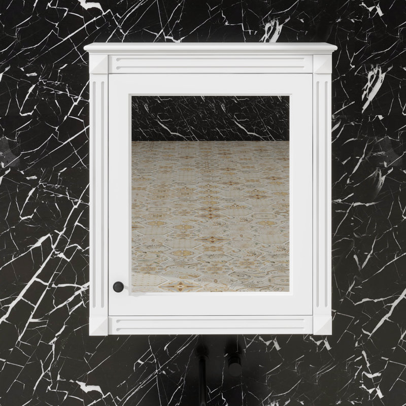 Armoire à pharmacie murale 24 po x 27 po avec miroir, Blanc