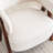 25"W Extra Wide Armchair With Wood Legs, Boucle Fabric Upholstered Accent Chair With Wingback, Mid-Century Modern Barrel Chair With Curved Arms, Thick Cushion For Living Room Bedroom Cafe, White-2010559534