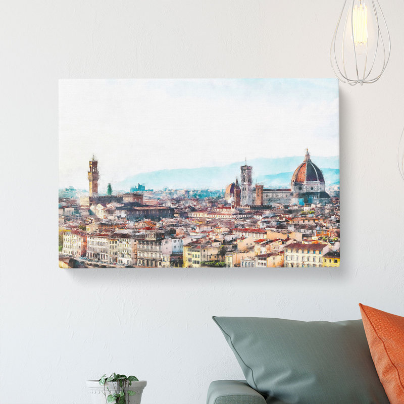 Florence Cathedral & Skyline In Italy - Wrapped Canvas Painting, 60cm H x 91cm W x 3cm D