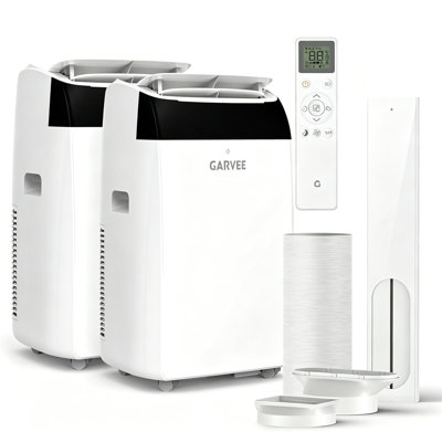 2PCS 14000 BTU Portable Air Conditioners, 3-in-1 Cooling Unit with Remote, Dehumidifier, Fan & Auto Swing for Rooms Up to 750 sq.ft
