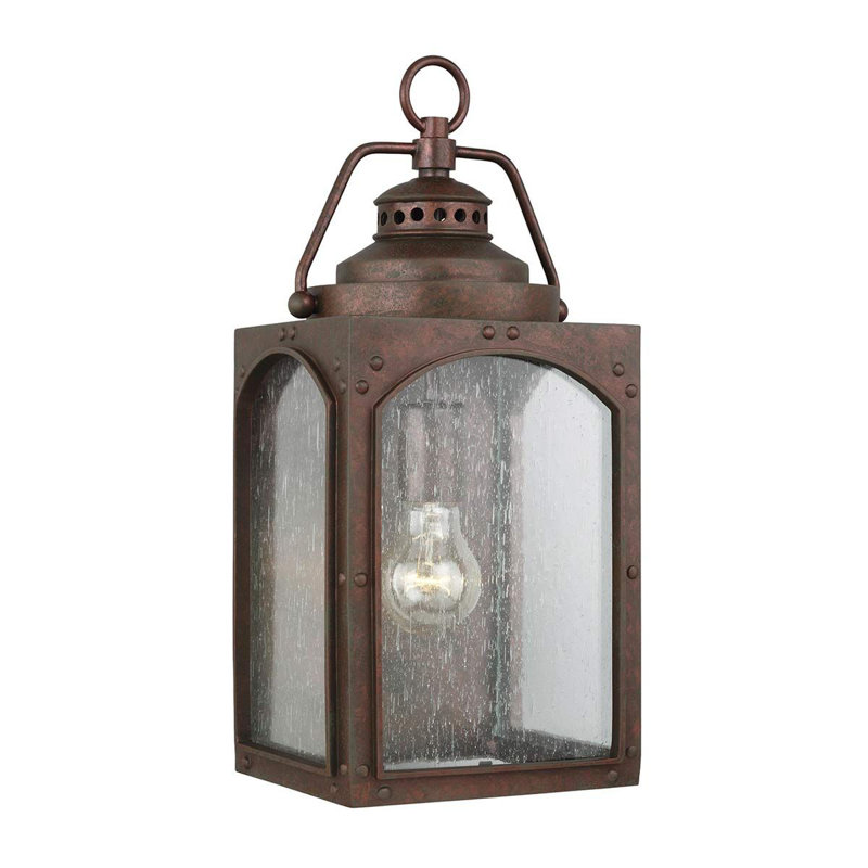 Browyn Black Outdoor Wall Lantern, 41.3cm H x 18.7cm W x 18.7cm D