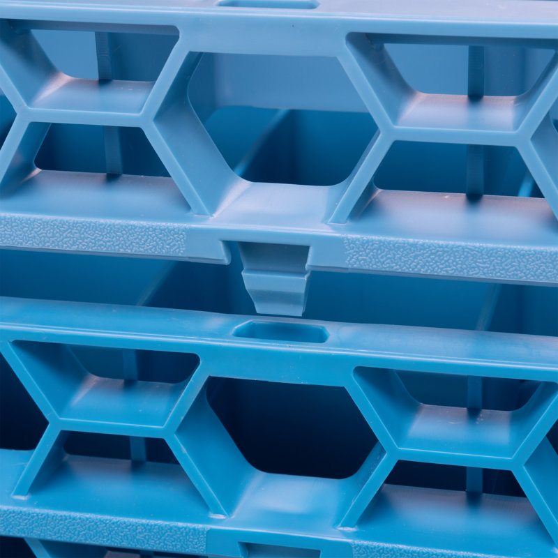 Support en verre, Bleu