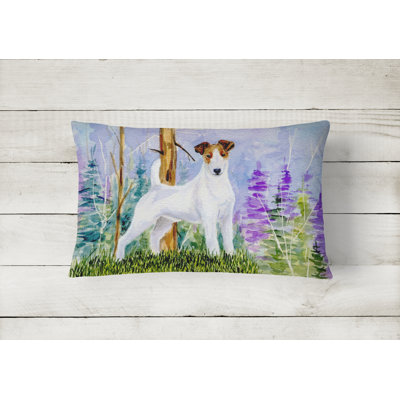Jack Russell Outdoor Reversible Throw Pillow