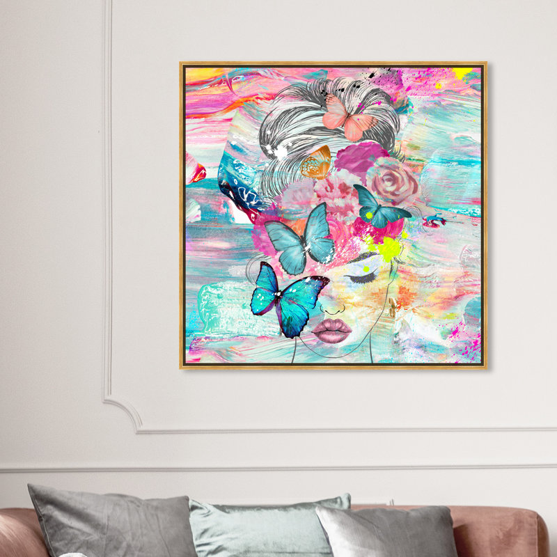 " Fashion And Glam Gusto, Modern & Contemporary Pink " by Oliver Gal, Gold Framed Canvas, 40" H x 40" W x 2" D
