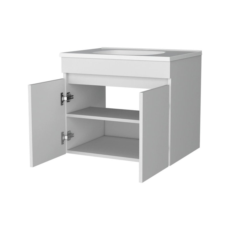 White Vanity With 2 Doors, White