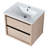 Bathroom Vanity With Drawers And White Ceramic Basin - Modern Wall Mounted Design Bva02524plo-G-Bl9060b(W1286s00034 24" 2 Soft Close Storage Unit-378218453