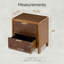 Table de chevet 2 tiroirs Manish Rustic Farmhouse-49179211