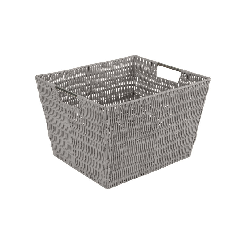 Simplify Plastic Box, 10" H x 13" W x 15" D, Light Gray