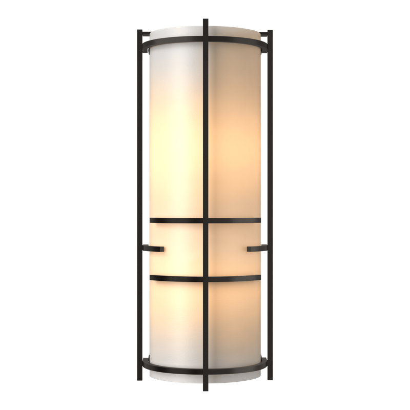 Banded 2 - Light Flush Mounted Sconce, Oil Rubbed Bronze, White Art