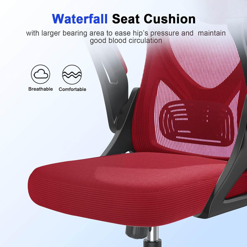 Ergonomic Office Chair, Computer Chair, Mesh Chair, Red