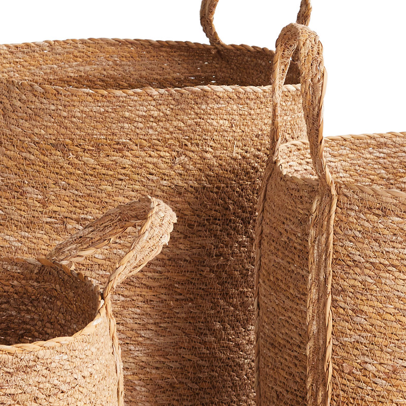 Bayla Hand-Woven Seagrass Decorative Basket Set