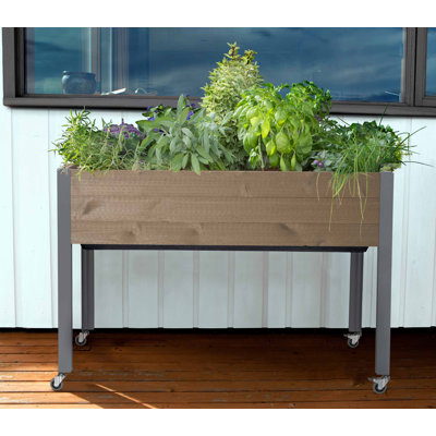 17 Stories Self-Watering Planter (21 X 47 X 32"H) - Brown