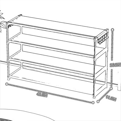 4-Tier Stackable Shoe Rack Organizer With Hooks, Wide Long Shoe Storage Shelf For Closet Entryway, Sturdy Space-Saving Design Holds Up To 26 Pairs