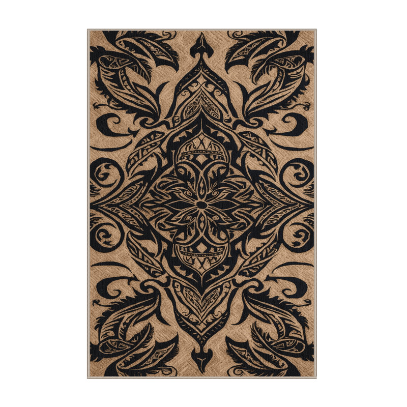  Tapis hawaïen lavable Tribal, Rectangle 4pi x 6 pi