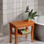 2 Tier Bamboo Side Table Shower Stool
