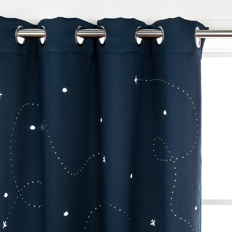 Paire de rideaux obscurcissant Crol, Bleu marine