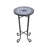 Patio Side Table,Blue+Black