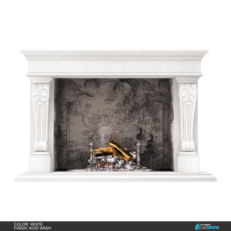 Venice Fireplace Surround, Acid Wash White