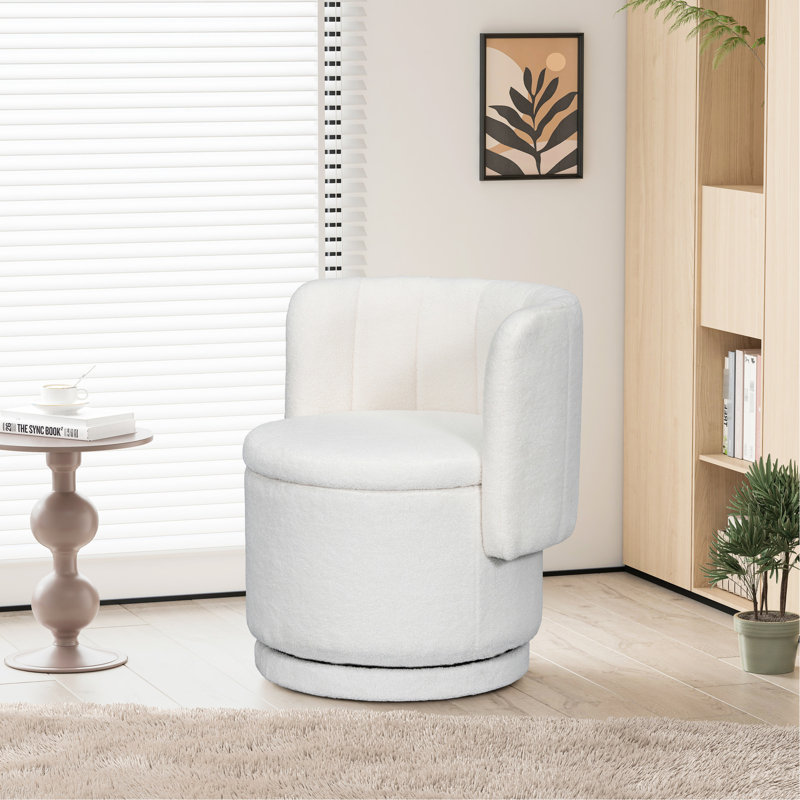 Chaise pivotante à 360 degrés en beige pour une chambre à coucher paisible et propre, Beige