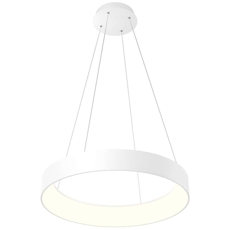Circuit 1 - Light Single Drum LED Pendant, White, 4.4" H x 23.5" W x 23.5" D