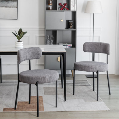 106.68cm H Upholstered Metal Side Chair