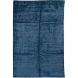 Hand-Knotted High-Quality Dark Blue Area Rug